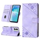 For OnePlus Nord 2T 5G Skin-feel Embossed Leather Phone Case(Light Purple) - 1