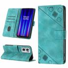 For OnePlus Nord CE 2 5G Skin-feel Embossed Leather Phone Case(Green) - 1