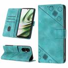 For OnePlus Nord CE 3 5G Skin-feel Embossed Leather Phone Case(Green) - 1