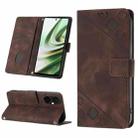 For OnePlus Nord CE 3 5G Skin-feel Embossed Leather Phone Case(Brown) - 1