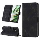 For OnePlus Nord CE 3 5G Skin-feel Embossed Leather Phone Case(Black) - 1