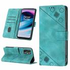 Skin-feel Embossed Leather Phone Case For OnePlus Nord N20 5G / OPPO Reno7 Z / Reno7 Lite / Reno8 Lite 5G Global/ F21 Pro 5G Indian(Green) - 1