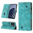 For OnePlus 10 Pro 5G Skin-feel Embossed Leather Phone Case(Green) - 1