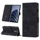 For OnePlus 10 Pro 5G Skin-feel Embossed Leather Phone Case(Black) - 1