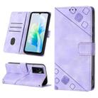 For vivo S10e 5G / V23e 4G&5G / Y75 4G Skin-feel Embossed Leather Phone Case(Light Purple) - 1