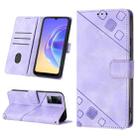 For vivo V20 / V21e 4G / Y73 2021 Skin-feel Embossed Leather Phone Case(Light Purple) - 1