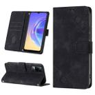 For vivo V20 / V21e 4G / Y73 2021 Skin-feel Embossed Leather Phone Case(Black) - 1