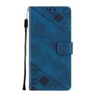 For vivo Y02s Skin-feel Embossed Leather Phone Case(Blue) - 2
