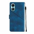 For vivo Y02s Skin-feel Embossed Leather Phone Case(Blue) - 3