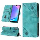 For vivo Y17 / Y15 / Y12 / U10 / Y11 / Y3 Skin-feel Embossed Leather Phone Case(Green) - 1