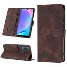 For vivo Y17 / Y15 / Y12 / U10 / Y11 / Y3 Skin-feel Embossed Leather Phone Case(Brown) - 1