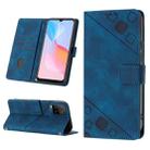 For vivo Y21 2021 / Y33s / Y21s Skin-feel Embossed Leather Phone Case(Blue) - 1