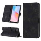 For vivo Y21 2021 / Y33s / Y21s Skin-feel Embossed Leather Phone Case(Black) - 1