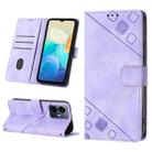 For vivo Y77 5G Global Skin-feel Embossed Leather Phone Case(Light Purple) - 1