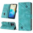 For vivo Y77 5G Global Skin-feel Embossed Leather Phone Case(Green) - 1