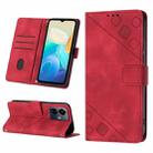 For vivo Y77 5G Global Skin-feel Embossed Leather Phone Case(Red) - 1