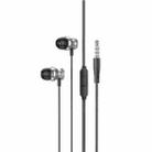 hoco M106 3.5mm Metal Universal Earphone with Mic, Length: 1.2m(Tarnish) - 1