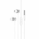 hoco M106 3.5mm Metal Universal Earphone with Mic, Length: 1.2m(Silver) - 1