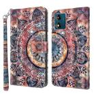 For Motorola Moto E13 3D Painted Leather Phone Case(Colorful Mandala) - 1