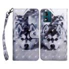 For Motorola Moto E13 3D Painted Leather Phone Case(Husky) - 1