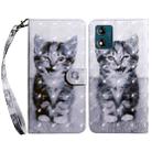 For Motorola Moto E13 3D Painted Leather Phone Case(Smile Cat) - 1