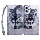 For Motorola Moto G13 / G23 3D Painted Leather Phone Case(Husky) - 1