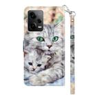 For Xiaomi Redmi Note 12 Pro 5G Global 3D Painted Leather Phone Case(Two Loving Cats) - 3