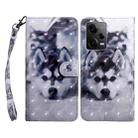 For Xiaomi Redmi Note 12 Pro 5G Global 3D Painted Leather Phone Case(Husky) - 1