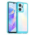 For Honor X7A Colorful Series Acrylic + TPU Phone Case(Transparent Blue) - 1