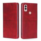 For Kyocera Android One S10 Cow Texture Magnetic Horizontal Flip Leather Phone Case(Red) - 1