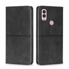 For Kyocera Android One S10 Cow Texture Magnetic Horizontal Flip Leather Phone Case(Black) - 1