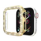 For Apple Watch Series 5 & 4 40mm Double Row Diamonds PC Protective Case(Gold) - 1