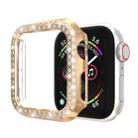 For Apple Watch Series 5 & 4 40mm Double Row Diamonds PC Protective Case(Rose Gold) - 1