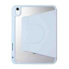 2 in 1 Acrylic Split Rotating Leather Tablet Case For iPad Air 2022 / 2020 10.9(Ice Blue) - 3