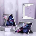 2 in 1 Acrylic Split Rotating Leather Tablet Case For iPad Air 2022 / 2020 10.9(Lavender) - 1