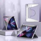 2 in 1 Acrylic Split Rotating Leather Tablet Case For iPad mini 6(Lavender) - 1