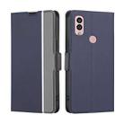 For Kyocera Android One S10 Twill Texture Side Buckle Leather Phone Case(Blue) - 1