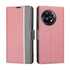 For OnePlus Ace 2/11R Twill Texture Side Buckle Leather Phone Case(Pink) - 1