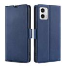 For Motorola Moto G73 5G Ultra-thin Voltage Side Buckle Horizontal Flip Leather Phone Case(Blue) - 1