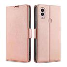 For Kyocera Android One S10 Ultra-thin Voltage Side Buckle Horizontal Flip Leather Phone Case(Rose Gold) - 1