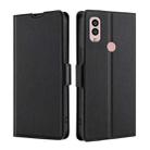 For Kyocera Android One S10 Ultra-thin Voltage Side Buckle Horizontal Flip Leather Phone Case(Black) - 1