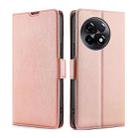 For OnePlus Ace 2/11R Ultra-thin Voltage Side Buckle Horizontal Flip Leather Phone Case(Rose Gold) - 1