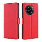 For OnePlus Ace 2/11R Ultra-thin Voltage Side Buckle Horizontal Flip Leather Phone Case(Red) - 1