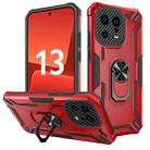 For Xiaomi 13 Warship Armor 2 in 1 Shockproof Phone Case(Red) - 1