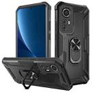 For Xiaomi 12 Warship Armor 2 in 1 Shockproof Phone Case(Black) - 1