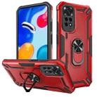 For Redmi Note 11 4G Global / Note 11s 4G Warship Armor 2 in 1 Shockproof Phone Case(Red) - 1