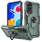 For Redmi Note 11 4G Global / Note 11s 4G Warship Armor 2 in 1 Shockproof Phone Case(Dark Green) - 1