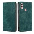 For Kyocera Android One S10 RFID Anti-theft Brush Magnetic Leather Phone Case(Green) - 1