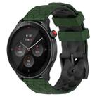 20mm Universal Football Pattern Two-Color Silicone Watch Band(Army Green+Black) - 1