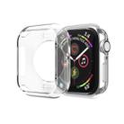 For Apple Watch Series 3 & 2 & 1 38mm Plating TPU Round Hole Hollowing Protective Case(Transparent) - 1
